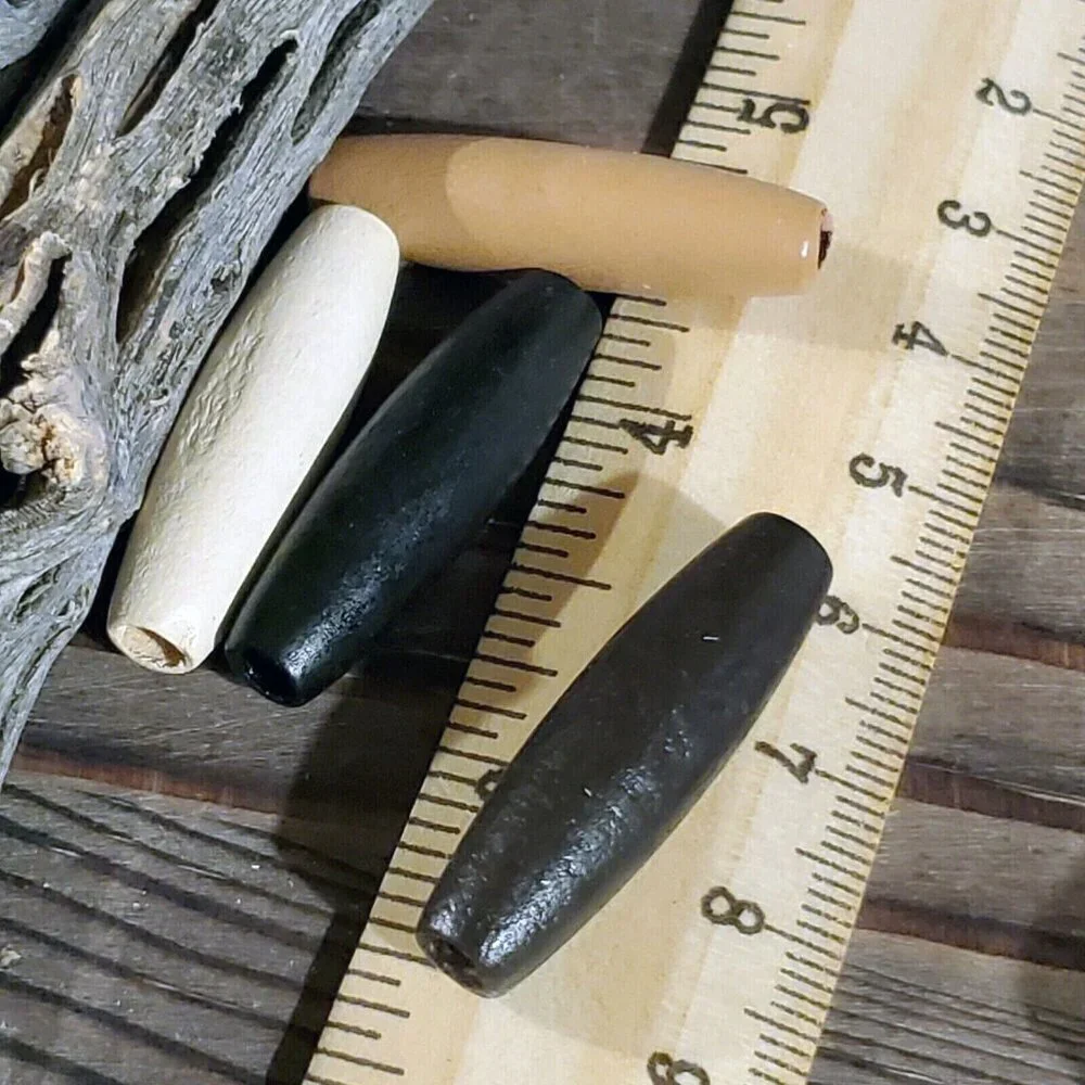 Bulk Lot Earth Tone Brown Black Tan 30mm Oval Wood Focal Beads 100pcs